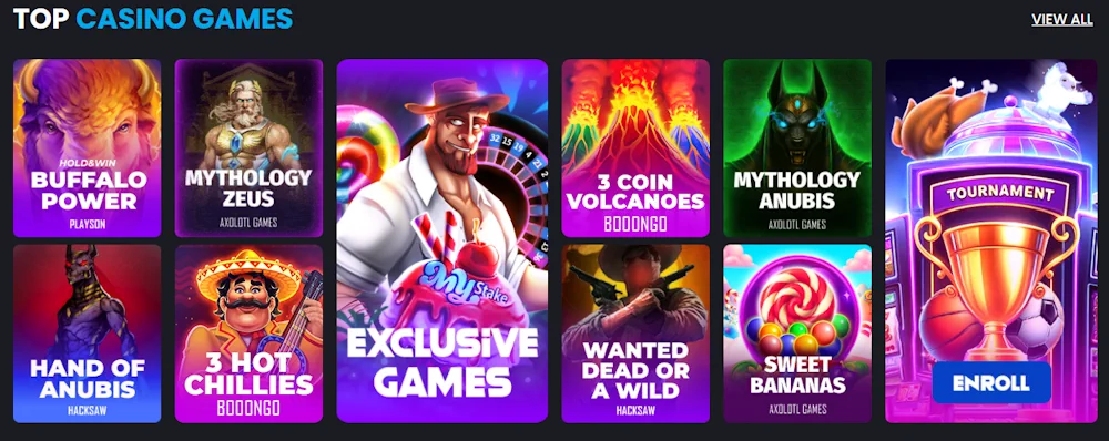 Juegos de MyStake Casino